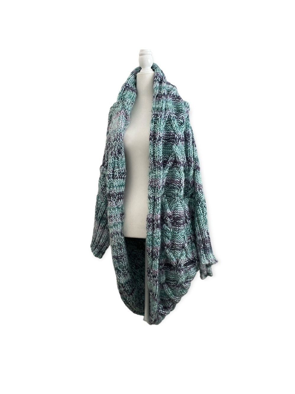 Handmade multi color sweater shawl